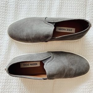 Steve Madden Grey Slip-On Sneakers